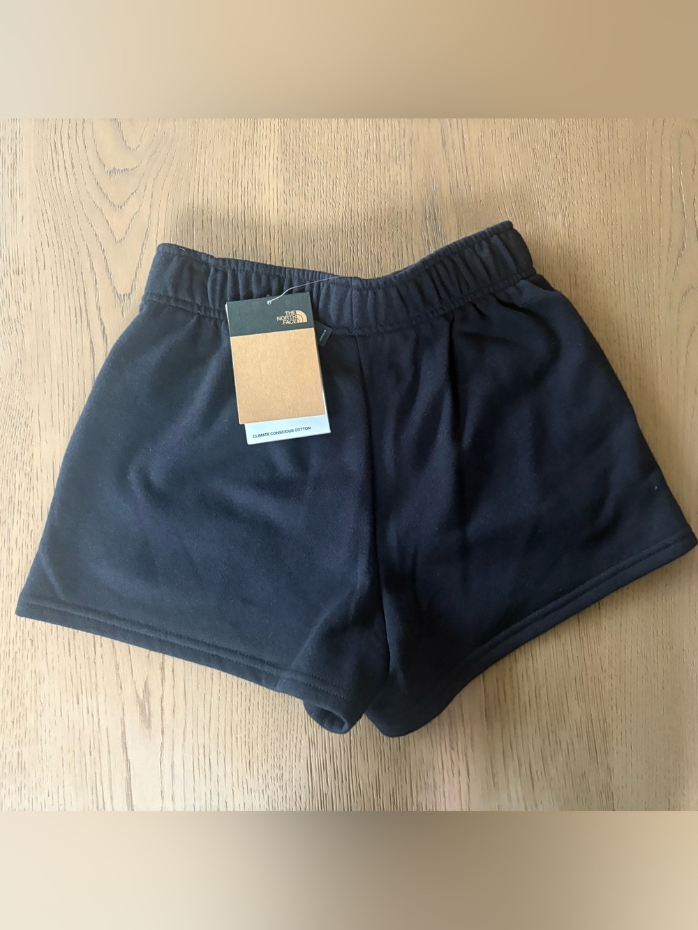 NWT The North Face Half Dome Shorts Women’s XS Black Cotton Fleece Pockets - Picture 2 of 5